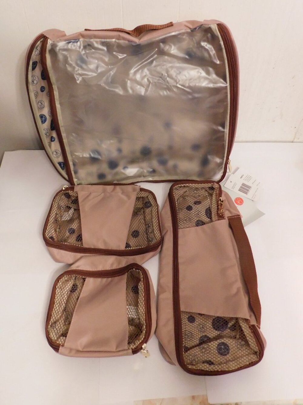 Samantha Brown 4 pc Rose Gold Packing Cubes NEW